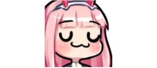 😉 8e1ee10c Zero Two Darling in the Franxx Anime, Imut, Rambut pink, Kawaii, Manga, Zero Two telegram sticker