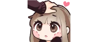 ☺️ 9e1fb8b7 anime, imut, kawaii, gadis telegram sticker