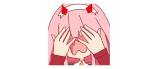 😩 c1a88431 Zero Two Darling in the Franxx anime, menangis, zero two, darling in the franxx, sedih telegram sticker