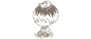 😮‍💨 d4876d20 anime, kucing, mengantuk, imut, chibi telegram sticker