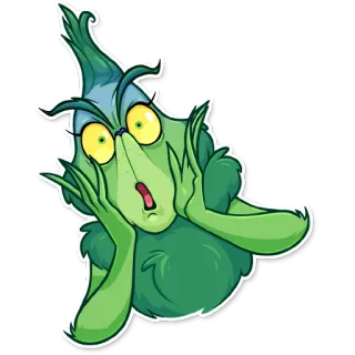 😨 1e86de85 The Grinch Grinch, Weihnachten, Cartoon, Feiertag, skurril, lustig telegram sticker
