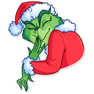 ☺️ 58013f54 The Grinch grinch, weihnachten, cartoon, feiertag, weihnachtsmütze telegram sticker