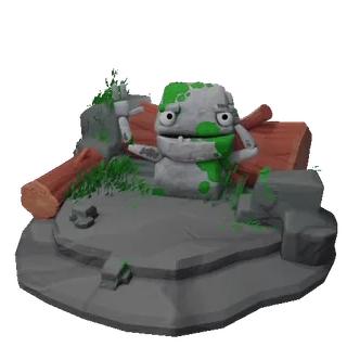 👋 9fb07142 figura de pedra, estátua, musgo, gesto, arte, engraçado whatsapp sticker