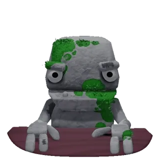 😑 a81a42a4 pedra, musgo, personagem, estátua, criatura, fantasia, 3D whatsapp sticker