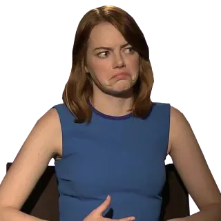 😮 0a727f3a Emma Stone actress, celebrity, funny face, entertainment, woman, person telegram sticker