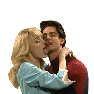 💏 2c6b986c Spider-Man superhero, kiss, celebrities, romance telegram sticker
