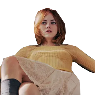 💢 4b80f5d0 woman, actress, celebrity, portrait, sitting, fashion telegram sticker