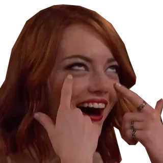 💆 5bab54c8 emma stone, meme, funny, expression, actress telegram sticker