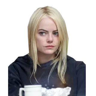 😒 b368227d woman, blonde hair, portrait, person, celebrity telegram sticker