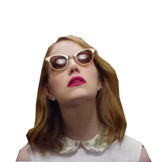 😎 ef4f2473 Emma Stone actress, sunglasses, portrait, celebrity, woman telegram sticker