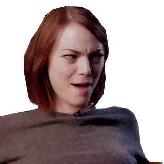 😜 ffb6a7c2 Emma Stone celebrity, actress, face, person, woman, Emma Stone telegram sticker