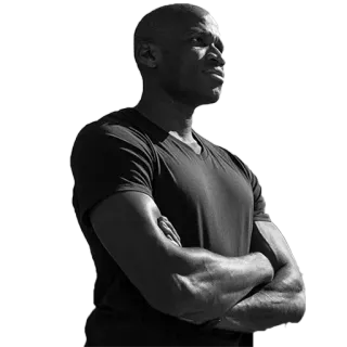 💪 a7e7db49 uomo, muscoloso, braccia conserte, fitness, forte, ritratto telegram sticker