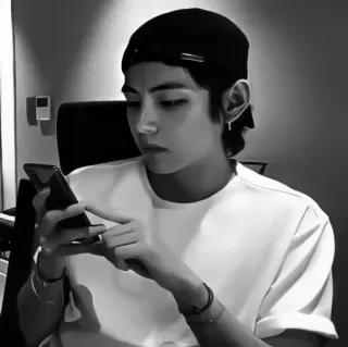 🌪 0c8ec696 mann, hut, handy, schwarz weiß telegram sticker