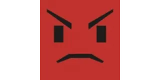 😡 1341a84e en colère, visage, emoji, rouge, carré, expression telegram sticker