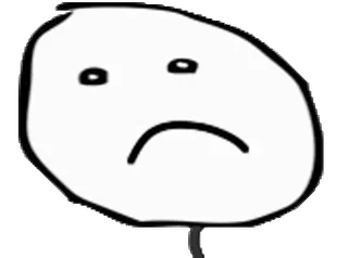 🙁 36c05c85 triste, visage, émotion, gribouillage, dessin, dessin animé telegram sticker