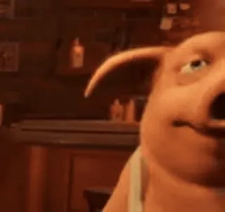 👍 4d2b1d0d cochon, animal, dessin animé, animal de ferme telegram sticker