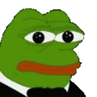 👀 70a53179 Pepe the Frog pepe, grenouille, mème, internet, triste, costume telegram sticker