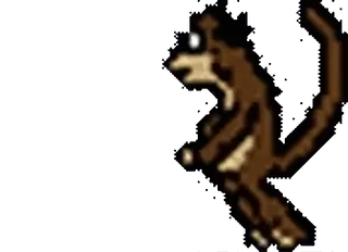 💦 90850629 singe, animal, marron, escalade, silhouette telegram sticker