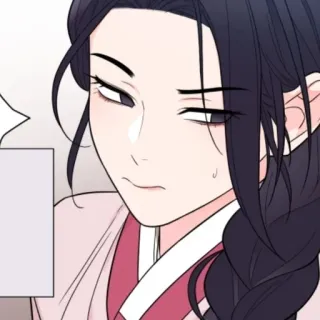 😏 e14231bf femme, expression, sarcastique, sourire narquois, dessin animé, illustration telegram sticker