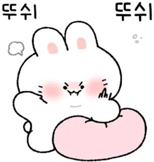 💬 430885ec ㅜㅜ씌 coelho, fofo, adesivo, dedo do meio, animal whatsapp sticker