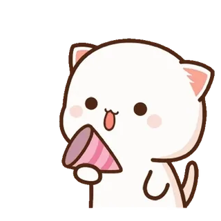 💬 25a9eeb3 แมว, น่ารัก, เฉลิมฉลอง, ปาร์ตี้, สัตว์, คาวาอิ telegram sticker