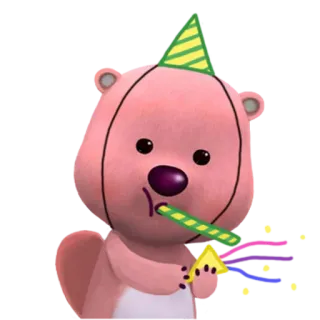 💬 c2423ce2 животное, мультфильм, праздник, вечеринка, праздничный, милый whatsapp sticker