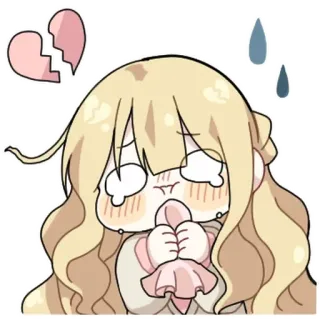 💬 baf33cd7 슬픈, 우는, 애니메이션, 실연, 감정적인, 만화, 상처받은 마음 telegram sticker