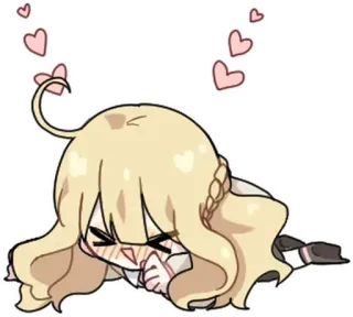 💬 02d0946c Anime, Niedlich, Kawaii, Mädchen, Herzen, Chibi whatsapp sticker