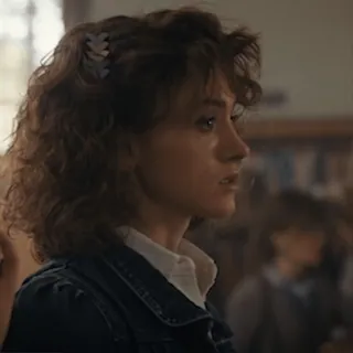 🙄 90e42704 Nancy Wheeler Stranger Things stranger things, nancy wheeler, natalia dyer, karakter, acara tv telegram sticker