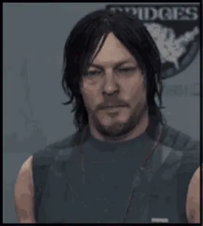 🖕 11075040 Sam Porter Bridges Death Stranding Norman Reedus, videogame, Hideo Kojima, Death Stranding telegram sticker