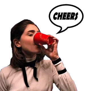 🍺 089cc86d CHEERS Prost, Trinken, Feier, Toast, Glas, Party telegram sticker