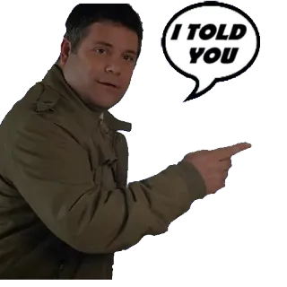 👉 8e361c74 I TOLD YOU person, zeigen, sprechblase, ich hab's dir gesagt telegram sticker