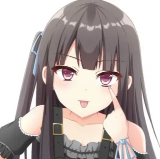 🤪 30e940bb Anime Mädchen, Unverschämte Geste, Anime, Mädchen, Ausdruck, Frech whatsapp sticker