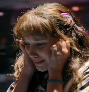 😭 716287f6 Eleven Stranger Things Eleven, Stranger Things, Netflix, Millie Bobby Brown, character, teenager, TV show telegram sticker