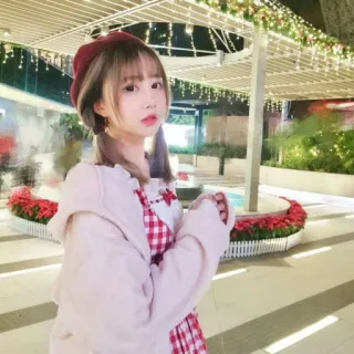 🖤 837e6f17 femme, fille, asiatique, portrait, mignon, mode telegram sticker