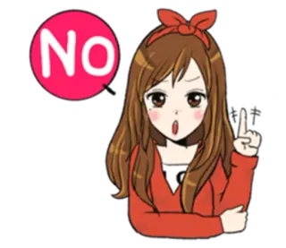 🙅 be621576 NO нет, отказ, мультфильм, персонаж, несогласие telegram sticker