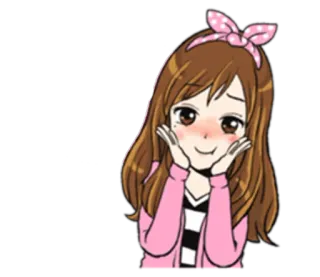 😄 e64ed236 Мультфильм, Девушка, Милый, Аниме, Наклейка telegram sticker