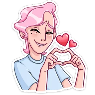 🏖 21734450 cinta, hati, romansa, kasih sayang, imut, kartun telegram sticker