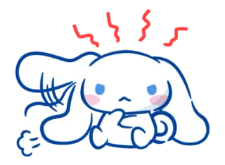 🐰 339ad792 Cinnamoroll marah, anime, kawaii, Cinnamoroll, imut whatsapp sticker