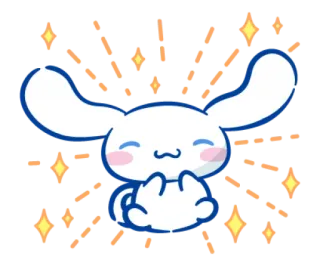 🐰 824e535b Cinnamoroll kawaii, imut, sanrio, anjing, berkilau whatsapp sticker