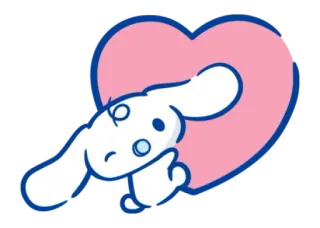 🐰 a7957d2b Cinnamoroll imut, kawaii, cinnamoroll, sanrio, hati, anjing whatsapp sticker