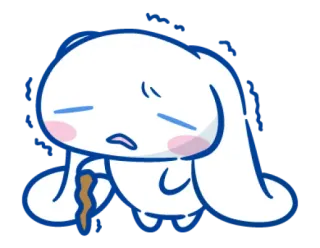 🐰 a7cc9223 Cinnamoroll kawaii, anime, anjing, sedih, kayu manis whatsapp sticker