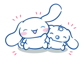 🐰 db6ee6c2 Cinnamoroll lucu, kawaii, Sanrio, anjing, kartun whatsapp sticker