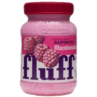 🫥 8b1c15c8 ARTIFICIAL FLAVOR RASPBERRY Marshmallow fluff ふわふわ, マシュマロ, ラズベリー, 食べ物, デザート, 甘い telegram sticker