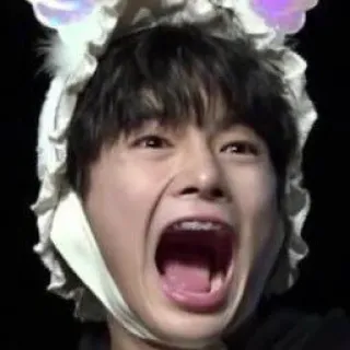 🗣️ d22863e6 krzyk, śmieszne, wyraz twarzy, portret, otwarte usta telegram sticker