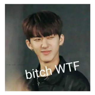 😏 45a54b5e bitch WTF Meme, Beleidigende Sprache, Ausdruck, Person, Reaktion whatsapp sticker