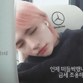 🤗 6511eb83 언제 떠들썩했냐는 듯
금세 조용하다 수면, 한국, 분홍머리, 편안한, 잠, 낮잠 telegram sticker