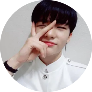 ✌️ 04f80e83 kpop, idol, châu á, dấu hiệu hòa bình, đàn ông whatsapp sticker