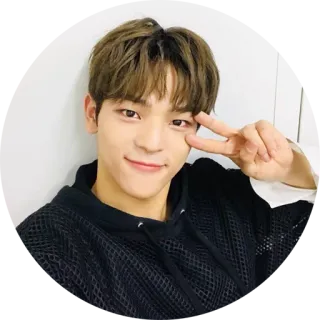 ✌️ 9985f556 người đàn ông, người, biểu tượng hòa bình, chân dung, mỉm cười whatsapp sticker