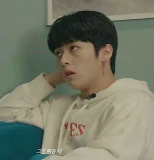 🙄 232d61c4 그건 짜증 나 Mann, Gesichtsausdruck, Freizeitkleidung, Hoodie, Koreanisch telegram sticker